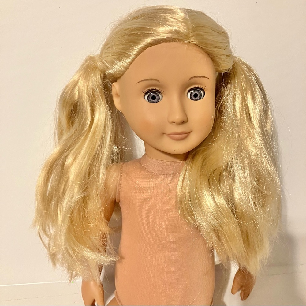 Battat Our Generation 18” Cloth & Vinyl Doll Blonde Hair Blue Eyes Posable - Picture 2 of 10
